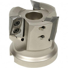 Iscar - 25mm Cut Diam, 0.059" Max Depth, 24mm Shank Diam, Cylindrical Shank Indexable High-Feed End Mill - Screw Holding Method, FF WOMT/WOCT, FF WOMW Insert, FF EW Toolholder, Through Coolant - USA Tool & Supply