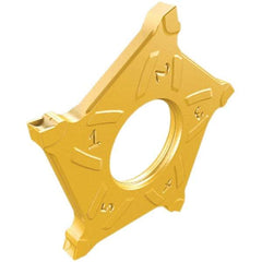 Iscar - PENTAD40R300 Grade IC808, 3mm Cutting Width Carbide Cutoff Insert - Right Hand Lead Angle, 0.2mm Corner Radius, TiAlN Finish - USA Tool & Supply