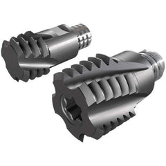 Iscar - MT-UN-MM Grade IC908 Carbide Thread Milling Tip Insert - TiAlN Finish, 5 Flutes, 16mm Cutting Diam, 11.3mm Depth of Cut, 19mm Extension - USA Tool & Supply