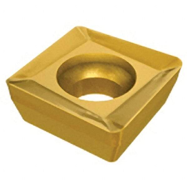 Iscar - SPMT100404 HQM Grade IC910 Carbide Milling Insert - AlTiN Finish, 0.1665" Thick, 0.4016" Inscribed Circle, 0.4mm Corner Radius - USA Tool & Supply