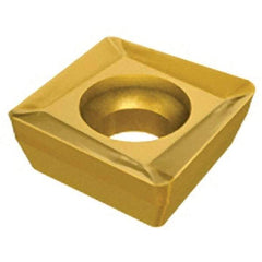 Iscar - SPMT100404 HQM Grade IC910 Carbide Milling Insert - AlTiN Finish, 0.1665" Thick, 0.4016" Inscribed Circle, 0.4mm Corner Radius - USA Tool & Supply