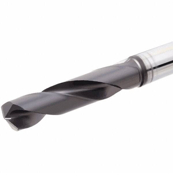 Iscar - 5.9mm 140° Solid Carbide Jobber Drill - TiAlN Finish, Right Hand Cut, Spiral Flute, Straight Shank, 66mm OAL, Standard Point - USA Tool & Supply
