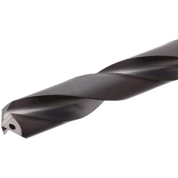 Iscar - 8.7mm 140° Solid Carbide Jobber Drill - TiAlN Finish, Right Hand Cut, Spiral Flute, Straight Shank, 103mm OAL, Standard Point - USA Tool & Supply