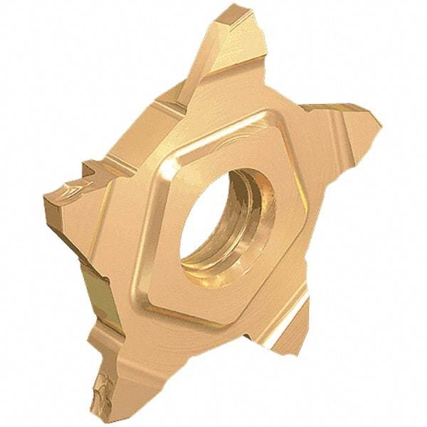 Iscar - 24N157PENTA Grade IC908, 0.79mm Cutting Width Carbide Grooving Insert - 0.16mm Corner Radius, TiAlN Finish - USA Tool & Supply