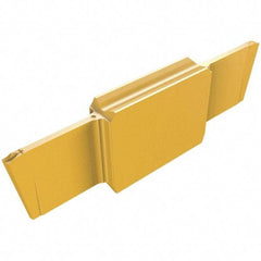 Iscar - BGM1001 15D Grade IC1008, 1mm Cutting Width Carbide Cutoff Insert - Right Hand Lead Angle, 0.1mm Corner Radius, TiAlN/TiN Finish - USA Tool & Supply