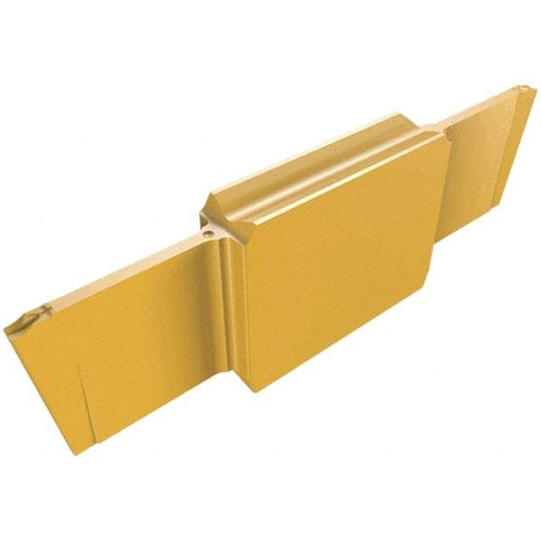 Iscar - BGM1001 J Grade IC1008, 1mm Cutting Width Carbide Cutoff Insert - Neutral Lead Angle, 0.1mm Corner Radius, TiAlN/TiN Finish - USA Tool & Supply