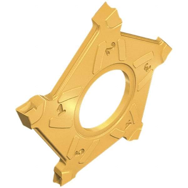 Iscar - PENTAD32R300 Grade IC808, 3mm Cutting Width Carbide Cutoff Insert - Right Hand Lead Angle, 0.2mm Corner Radius, TiAlN Finish - USA Tool & Supply