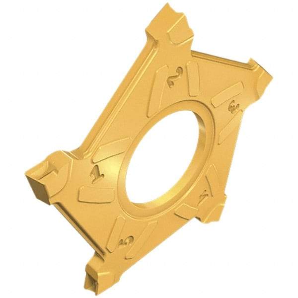 Iscar - PENTAD32L200 Grade IC808, 2mm Cutting Width Carbide Cutoff Insert - Left Hand Lead Angle, 0.2mm Corner Radius, TiAlN Finish - USA Tool & Supply