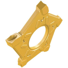 Iscar - PENTAD22R200 Grade IC808, 2mm Cutting Width Carbide Cutoff Insert - Right Hand Lead Angle, 0.2mm Corner Radius, TiAlN Finish - USA Tool & Supply