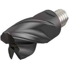 Iscar - MM EC CF Grade IC908 Carbide End Milling Tip Insert - TiAlN Finish, 4 Flutes, 12mm Cutting Diam, 9mm Depth of Cut, 16.5mm Extension, 38° Helix - USA Tool & Supply
