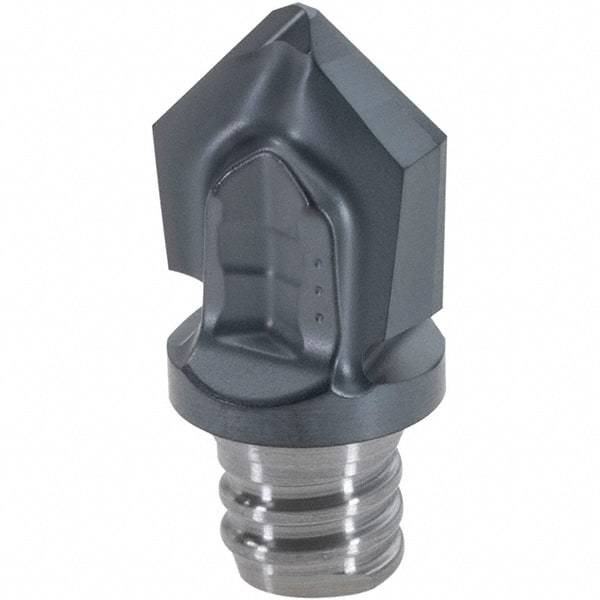 Iscar - MM HCD Grade IC908 Carbide Chamfer Milling Tip Insert - TiAlN Finish, 2 Flutes, 10mm Cutting Diam, 4.5mm Depth of Cut, 14mm Extension - USA Tool & Supply