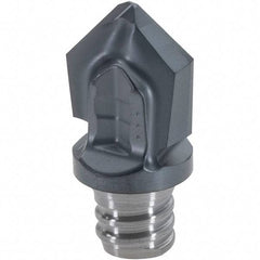 Iscar - MM HCD Grade IC908 Carbide Chamfer Milling Tip Insert - TiAlN Finish, 2 Flutes, 10mm Cutting Diam, 4.5mm Depth of Cut, 14mm Extension - USA Tool & Supply