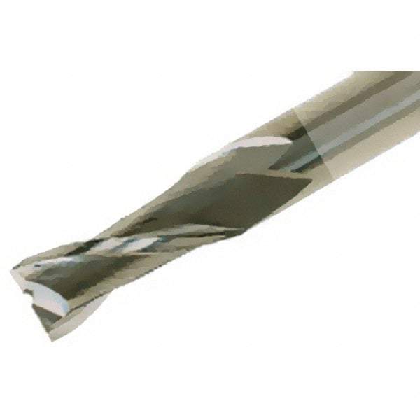 Iscar - 4mm, 12mm LOC, 4mm Shank Diam, 50mm OAL, 2 Flute, Solid Carbide Square End Mill - Single End, Uncoated, Spiral Flute, 30° Helix, Right Hand Cut, Right Hand Flute - USA Tool & Supply