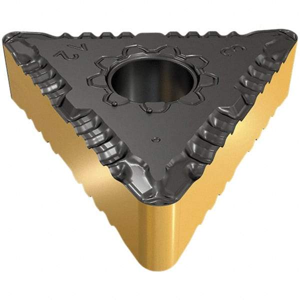 Iscar - TNMG333 F3P Grade IC807 Carbide Turning Insert - TiAlN/TiN Finish, 60° Triangle, 9.52mm Inscr Circle, 4.76mm Thick, 1.2mm Corner Radius - USA Tool & Supply