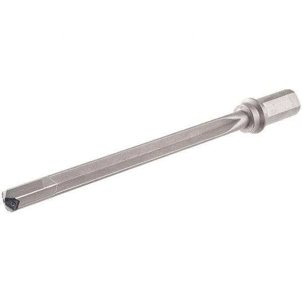Iscar - 225mm Max Drill Depth, 15xD, 14.5mm Diam, Indexable Insert Drill - 1 Insert, 25mm Shank Diam, Weldon Flat Shank - USA Tool & Supply