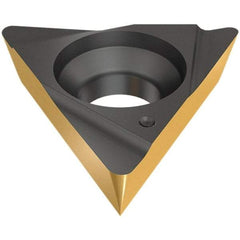 Iscar - TPGX220 L Grade IC520N Carbide Turning Insert - TiCN/TiN Finish, 60° Triangle, 6.35mm Inscr Circle, 3.18mm Thick, 0.2mm Corner Radius - USA Tool & Supply