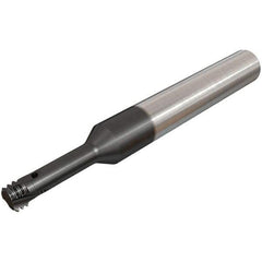 Iscar - UNJ, 5.1mm Cutting Diam, 3 Flute, Solid Carbide Helical Flute Thread Mill - Internal Thread, 16mm LOC, 64mm OAL, 8mm Shank Diam - USA Tool & Supply