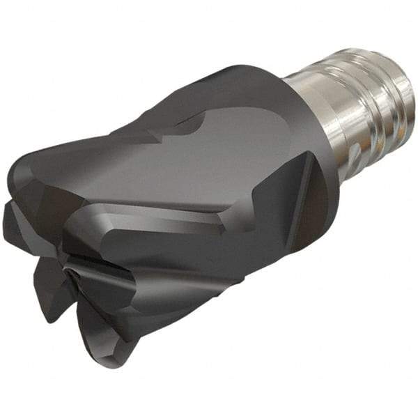 Iscar - MM ETR CF Grade IC903 Carbide Toroidal Milling Tip Insert - TiAlN Finish, 6 Flutes, 8mm Cutting Diam, 4mm Depth of Cut, 30° Helix - USA Tool & Supply
