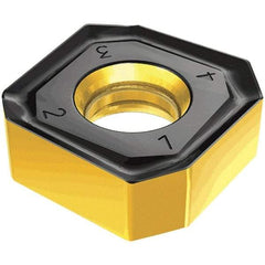Iscar - S845 SNMU1806 MM Grade IC830 Carbide Milling Insert - TiAlN/AlTiN/TiN Finish, 7mm Thick, 18.8mm Inscribed Circle, 1mm Corner Radius - USA Tool & Supply