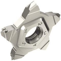 Iscar - PENTA24 Grade IC908, External BSF, BSPT & Whitworth Threading Insert - 14 TPI Ext Pitch, Right Hand Insert, TiAlN Finish, Carbide - USA Tool & Supply