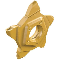 Iscar - 24N200PENTA C Grade IC908, 2mm Cutting Width Carbide Grooving Insert - 3mm Max Depth of Cut, 1mm Corner Radius, TiAlN Finish - USA Tool & Supply