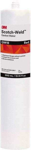 3M - 10.58 oz Cartridge Red Dimethacrylate Ester Anaerobic Gasket Marker - 65 to 300°F Operating Temp, 24 hr Full Cure Time - USA Tool & Supply