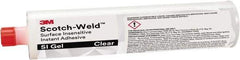 3M - 10.60 oz Cartridge Clear Instant Adhesive - Series Part Number SI Gel, 30 to 60 sec Working Time, 24 hr Full Cure Time - USA Tool & Supply