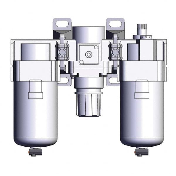 SMC PNEUMATICS - Filter, Regulator & Lubricator (FRL) Units Configuration: 3 Pc. Filter-Regulator-Lubricator Body Type: Standard - USA Tool & Supply