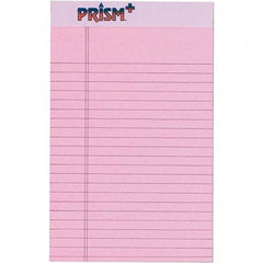 TOPS - 50 Sheet, 5 x 8", Narrow Legal Pad - Pastel Pink - USA Tool & Supply