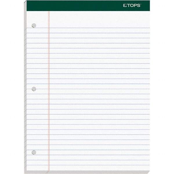 TOPS - 100 Sheet, 8-1/2 x 11-3/4", Legal/Wide (Style) Writing Pad - White - USA Tool & Supply