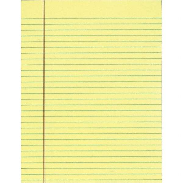 TOPS - 50 Sheet, 8-1/2 x 11", Legal/Wide (Style) Legal Pad - Canary - USA Tool & Supply