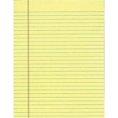 TOPS - 50 Sheet, 8-1/2 x 11", Legal/Wide (Style) Legal Pad - Canary - USA Tool & Supply