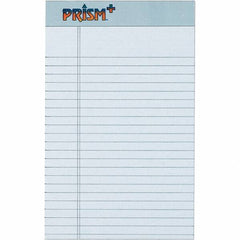 TOPS - 50 Sheet, 5 x 8", Narrow Legal Pad - Pastel Gray - USA Tool & Supply