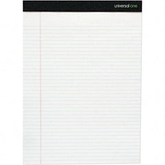 Universal One - 50 Sheet, 8-1/2 x 11-3/4", Legal/Wide (Style) Writing Pad - White - USA Tool & Supply