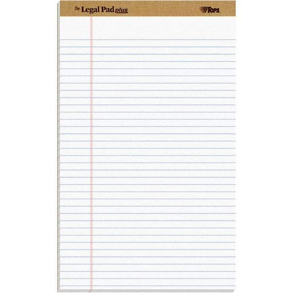 TOPS - 50 Sheet, 8-1/2 x 14", Legal/Wide (Style) Legal Pad - White - USA Tool & Supply