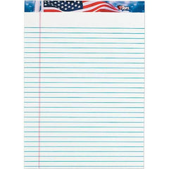 TOPS - 50 Sheet, 8-1/2 x 11-3/4", Legal/Wide (Style) Writing Pad - Red, White & Blue - USA Tool & Supply