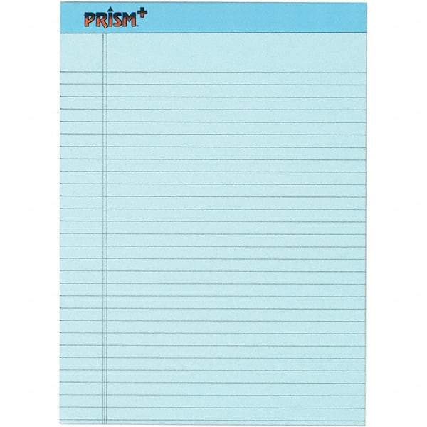 TOPS - 50 Sheet, 8-1/2 x 11-3/4", Legal/Wide (Style) Legal Pad - Pastel Blue - USA Tool & Supply