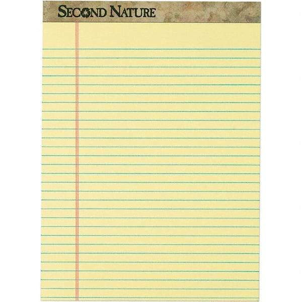 TOPS - 50 Sheet, 8-1/2 x 11-3/4", Legal/Wide (Style) Writing Pad - Canary - USA Tool & Supply