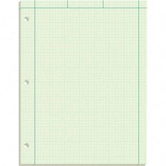 TOPS - 100 Sheet, 8-1/2 x 11", Quadrille Engineering Computation Pad - Black, Green - USA Tool & Supply