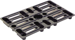 Valley Craft - 15" Long x 24" & Wide x 1-1/2" High Plastic Nestable Pallet - 800 Lb Static Capacity, Black - USA Tool & Supply