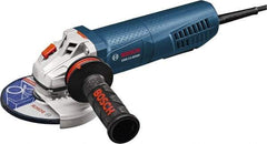 Bosch - 5" Wheel Diam, 11,500 RPM, Corded Angle & Disc Grinder - 5/8-11 Spindle, 120 Volts, 13 Amps - USA Tool & Supply