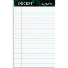 TOPS - 50 Sheet, 5 x 8", Legal/Wide (Style) Perforated Style Ruled Pads - White - USA Tool & Supply