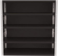 Valley Craft - 4 Shelves, 10,000 Lb Capacity, Enclosed Shelving - 60" Wide x 24" Deep x 60" High, Gray - USA Tool & Supply