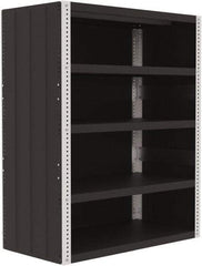 Valley Craft - 4 Shelves, 10,000 Lb Capacity, Enclosed Shelving - 48" Wide x 24" Deep x 60" High, Gray - USA Tool & Supply