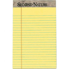 TOPS - 50 Sheet, 5 x 8", Narrow Writing Pad - Canary - USA Tool & Supply