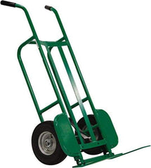 Valley Craft - 1,000 Lb Capacity 48" OAH Hand Truck - Dual Handle, Steel, Pneumatic Wheels - USA Tool & Supply