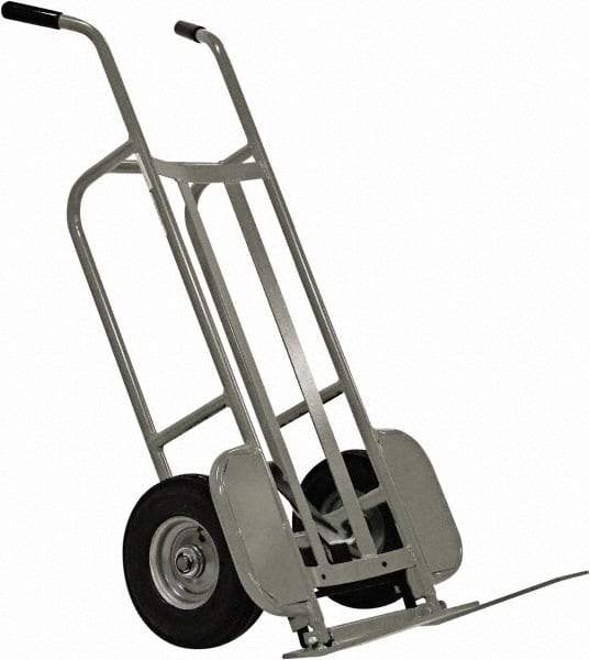 Valley Craft - 1,000 Lb Capacity 48" OAH Hand Truck - Dual Handle, Aluminum, Pneumatic Wheels - USA Tool & Supply