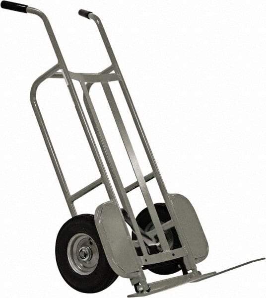 Valley Craft - 1,000 Lb Capacity 48" OAH Hand Truck - Dual Handle, Aluminum, Pneumatic Wheels - USA Tool & Supply