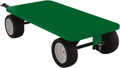 Valley Craft - 2,000 Lb Capacity Steel Quad Steer Trailer System - Steel Deck, 36" OAW, 72" Platform Length x 19-1/2" Platform Height, Pneumatic Casters - USA Tool & Supply