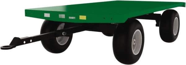 Valley Craft - 6,000 Lb Capacity Steel Quad Steer Trailer System - Steel Deck, 48" OAW, 96" Platform Length x 23-1/2" Platform Height, Pneumatic Casters - USA Tool & Supply